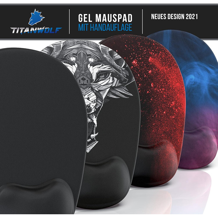 Кисетковий Mousepad CSL Titanwolf для геймінгу з підкладкою для зап'ястя - чорний