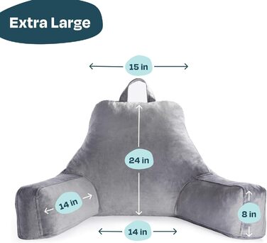 Підлогове крісло-лежак Linenspa з подрібненим пінополіуретаном (Memory Foam), XL, для читання, ігор, перегляду телевізора, з підлокітниками. Ідеально для спалень та кімнат гуртожитків.
