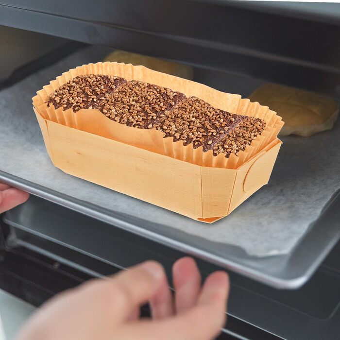 UPKOCH 1 Set Wooden Box Paper Tray Wooden Bread Box Wooden Cookie Cutters Square Tray Wooden Pastry Bread Baking Molds Wooden Bread Molds Wooden Baking Mold Multi-Purpose Baking Mold Kitchen Accessories