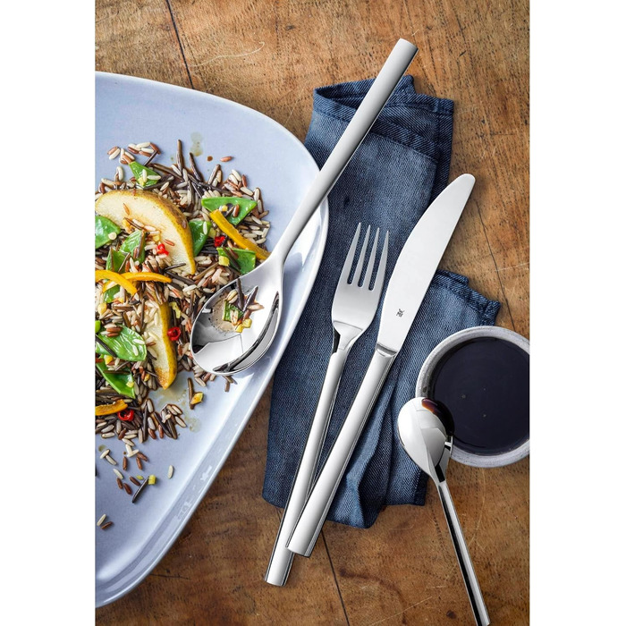 WMF Cutlery Set Nuova with Engraving as Desired, 4-Piece Stainless Steel with Box, NEW