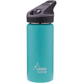 Laken Canteen & Water Bottles Jannu Thermos from 18/8 Stainless Steel and Double-Walled Vacuum (500 ml, Turquoise)