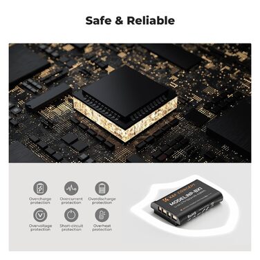 Запасний акумулятор K&F CONCEPT NP-BX1 (2 шт.) з LCD-зарядним пристроєм для Sony RX100/ HX50/ WX350/ RX1R/ HX90/ RX100M7/M6/M5/PJ410/AS30 та інших камер Sony. Сумісний з оригінальним акумулятором та зарядним пристроєм