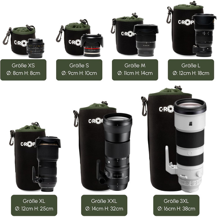 Чохол для об'єктива C-Rope Neopren з флісовою підкладкою, кобура для об'єктивів та аксесуарів, розмір XXL