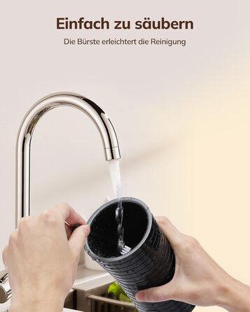 Електричний піноутворювач для молока Morpilot, 650W, нержавіюча сталь, 240мл, для гарячого та холодного молока, шоколаду, миється в посудомийній машині