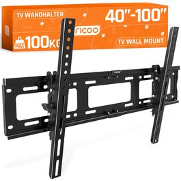 Настінне кріплення для телевізора RICOO R17 40-100 дюймів, до 100 кг, VESA 200x200 - 700x400, похиле
