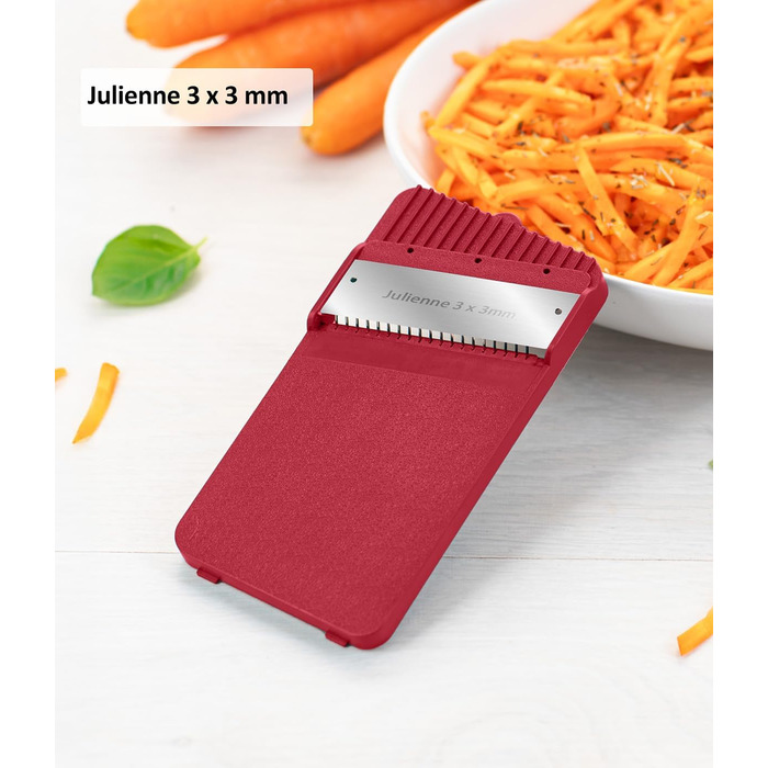 Nicer Dicer Mandoline Vegetable Chopper - 12-Piece Set with Interchangeable Blades - Vegetable Slicer, Julienne Cutter, Cucumber Slicer - Turquoise/Green (Red/Gray)