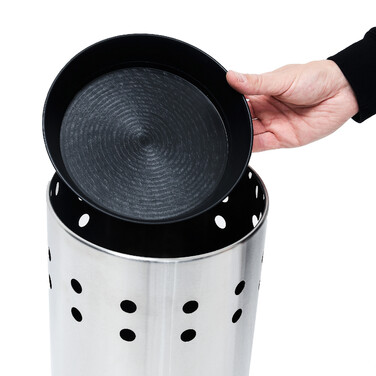 Relaxdays stainless steel umbrella stand with insert