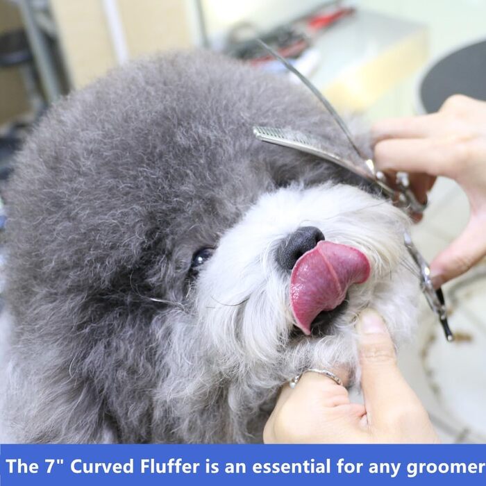 Ножиці для грумінгу собак та котів HASHIMOTO, вигнуті, 33 зубці, 18 см, 65% розрідження, легкі. Ідеальні для професійних грумерів та домашнього використання.