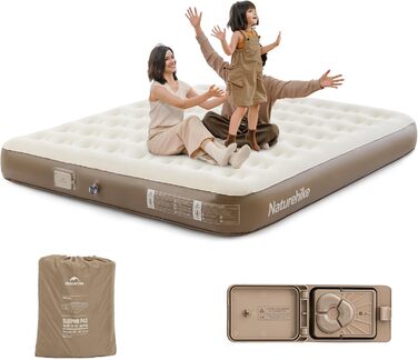 Надувна матрац Naturehike для 2 осіб з електричним насосом, 200x150x25 см, самонадувна, преміум-якість, для кемпінгу та дому