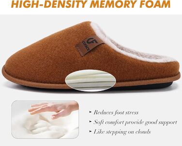 Тапочки чоловічі COFACE з фетру, теплі, зручні, з м'якою підкладкою, з антиковзкою гумовою підошвою, для дому та вулиці, розмір 40-49 (Хакі, 45 EU)