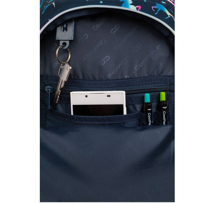 Шкільний багатосекційний рюкзак CoolPack, синій, 21 л