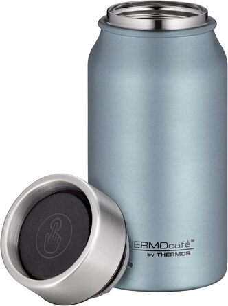 Термокружка THERMOcafé by THERMOS TC 0,5 л, нержавіюча сталь, ізоляція, для кави з собою, не протікає, 9 год гаряча & 18 год холодна, для миття в посудомийній машині, без BPA (Ice Blue Mat)