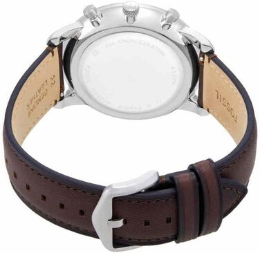 Годинник чоловічий Fossil Neutra Chronograph – шкіряний ремінець (коричневий/блакитний)