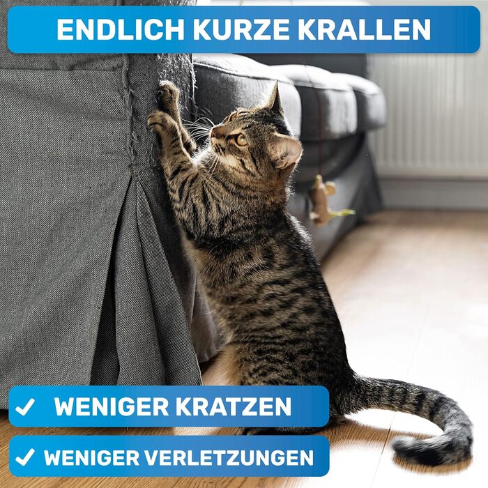 Ножиці для стрижки кігтів BluePet Mini для котів, собак, кроликів та цуценят. Безпечні та зручні для стрижки кігтів котів. Маленький інструмент для догляду за кігтями тварин XS, синього кольору