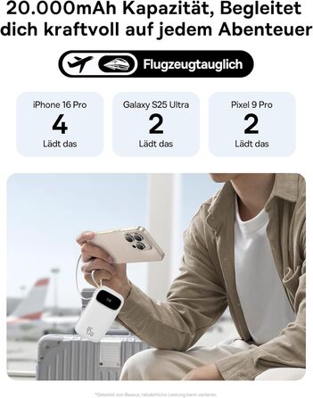 Power Bank Baseus QPow3 20000mAh 45W з 3 USB-C та 1 USB-A, LED дисплеєм, PD3.0, QC4.0, з кабелями, для iPhone, iPad, Galaxy