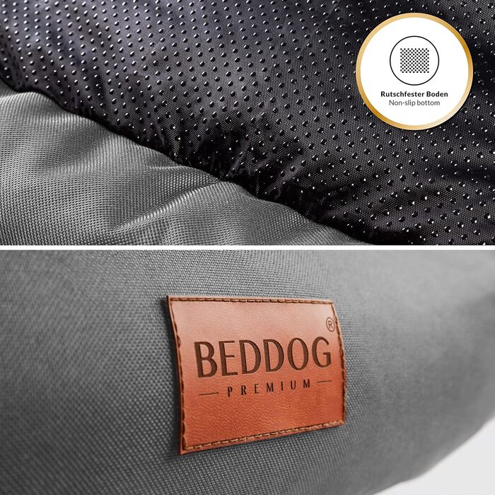 Ліжко для собак середніх порід - ліжко-кошик для собак XL - м'яке ліжко для собак, ліжко-софа для собак, ліжко для собак середніх розмірів. Матеріал: Alicante-Gewebe, колір: сірий, розмір: 85 x 70 x 21 см