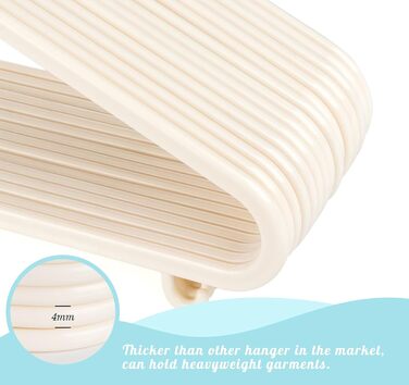 Набір вішалок для дитячого одягу Ilauke, 40 шт., 28,5 см, бежевий