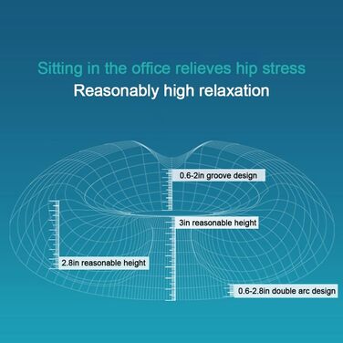 Portable Foam Orthopedic Hemorrhoid Seat Cushion, Ergonomic Seat Cushion for Hemorrhoids and Prostate, Pain-Relieving, Toilet Seat Cushion Massage Cushion (Male)