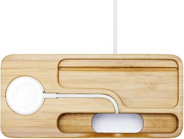 Spigen S370 Дерев'яна док-станція для Apple Watch Ultra 3/2/1 та Series 1-8/SE - зарядний пристрій