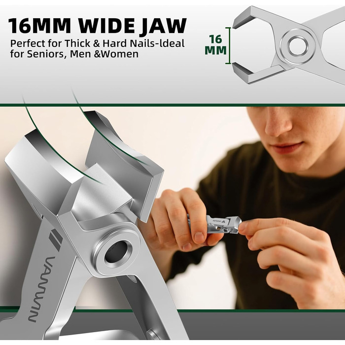 Кусачки для нігтів великого пальця ніг Nagel (Німеччина) 37мм, сталь, для чоловіків та літніх людей