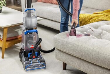 BISSELL PowerWash Compact Pet: компактний вертикальний мийник для килимів та м'яких меблів для видалення плям від тварин, 600W, з кабелем, 4058N