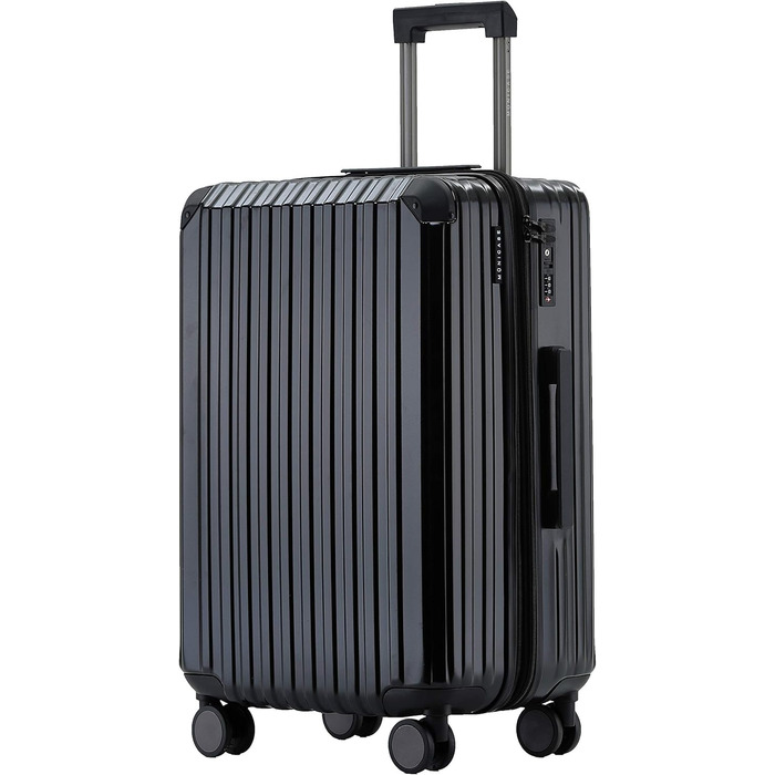 Чемодан з замком TSA, набір валіз, валіза-тролей, жорсткий корпус, чорний (Мітлер)