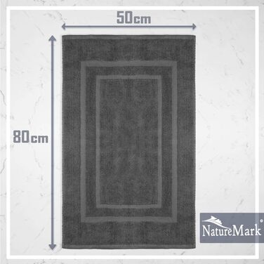 Набір махрових килимків для ванної NatureMark, 100% бавовна, 50 x 80 см, антрацит (2 шт.)