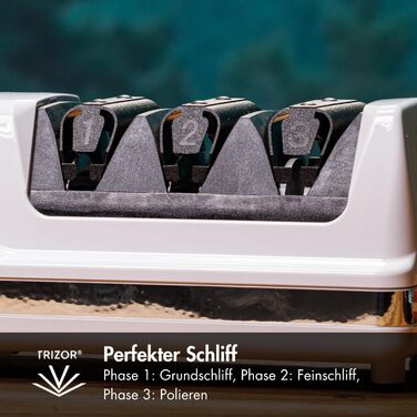 Електричний точило для ножів GRAEF CC120 з 3 ступенями, 20° кут заточування, алмазне покриття, для кухонних, мисливських, професійних та зубчастих ножів