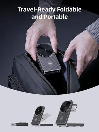 Бездротова зарядка 3-в-1 MagSafe для Samsung Galaxy S25 Ultra та інших моделей, з підтримкою годинників та навушників