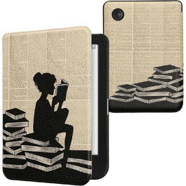 Чохол-книжка kwmobile для Kobo Clara BW/Clara Colour/Tolino Shine (5) / Shine Color - Чохол для електронного читача з дизайном 