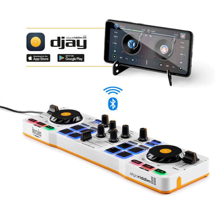 DJ контролер Hercules DJControl Mix - бездротовий Bluetooth контролер для смартфонів, djay App, 2 деки