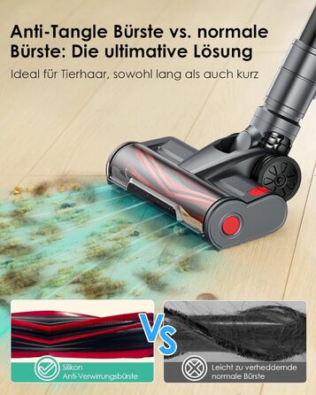 Бездротовий пилосос Linkifly A11: потужний акумуляторний пилосос, 600 Вт, 48 кПа, 60 хв роботи, технологія Anti-Tangle, для твердих підлог, килимів та плитки