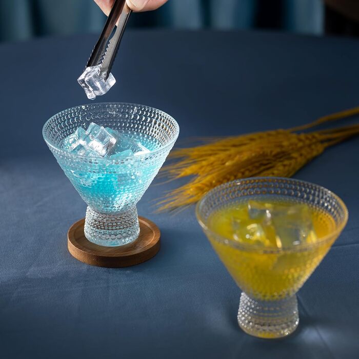 Набір келихів для Мартіні без ніжки 6 шт, 237 мл Martini - для Маргарити, Манхеттена, Космополітена, прозорі, для бару, можна мити в посудомийній машині