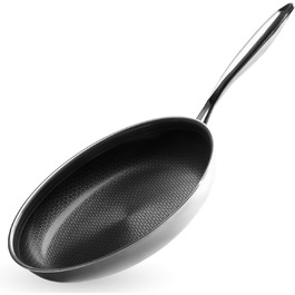 Сковорода Onyx Cookware з антипригарним покриттям | Для всіх типів плит, включаючи індукційні | Сковорода з нержавіючої сталі та алюмінію, 26 см | Без PFAS | Стійка до подряпин, для духовки до 260°C