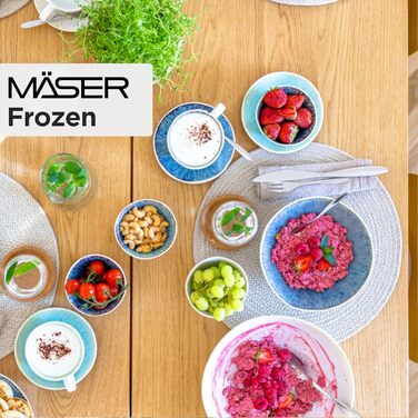 Набір чашок MÄSER Frozen, 8 предметів, зелений з блакитним, кераміка