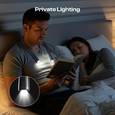 Ліхтар для читання Caydo з кишенею: 4 режими світла, 5 рівнів яскравості, регульований кут, гнучкий тримач. Ідеально для читання в ліжку, рукоділля, вуличного малювання. Чорний колір.