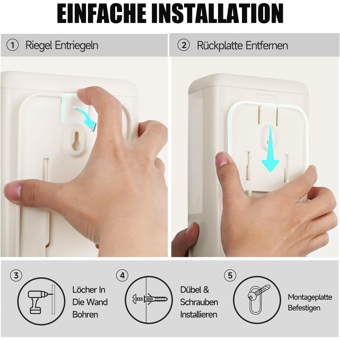 Дозатор мила рідкого AIKE для офісу, промислових приміщень та ванної кімнати, 1200 мл, настінний, з замком, прозорий індикатор