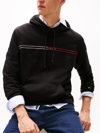Чоловічий худі Tommy Jeans Entry Graphic з капюшоном, чорний (S)