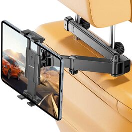 Утримувач для планшету в авто OHLPRO - розсувний, 48 см, універсальний, сумісний з iPad, смартфонами, Switch, з металевими кільцями