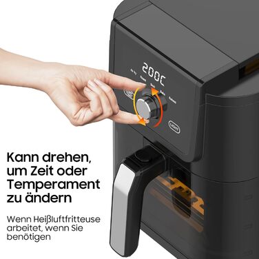 Iceagle Dual Chamber Hot Air Fryer 10L - XXL Hot Air Fryer 2600W, Air Fryer with 2 Baskets, 8 Programs, Oil-Free Hot Air Fryer, Match Cook & Smart Finish Function, including Recipe Book 10L Dual
