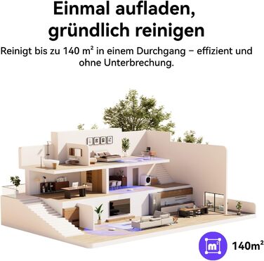 Робот-пилосос NARWAL Freo S з функцією миття підлоги, 8000Pa, 8N тиск, станція самоочищення 3.5L, LDS-лазерна навігація та 3D-картування, керування через додаток, для килимів/шерсті домашніх тварин