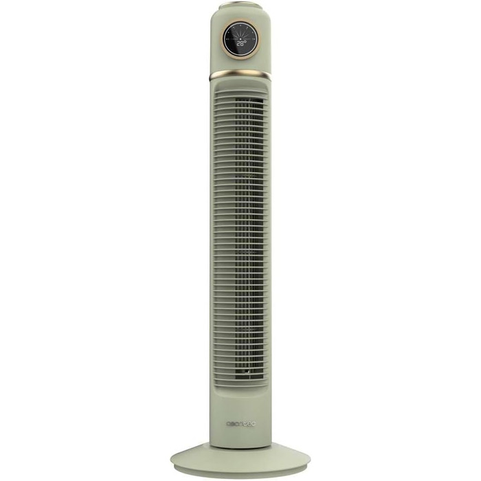 Вентилятор Cecotec EnergySilence 1090 Skyline Retro Smart Green - підлоговий, 81 см, 40W, LED дисплей, сенсорне та дистанційне керування, 3 швидкості, 3 режими, таймер 12 годин, осциляція 72º, зелений