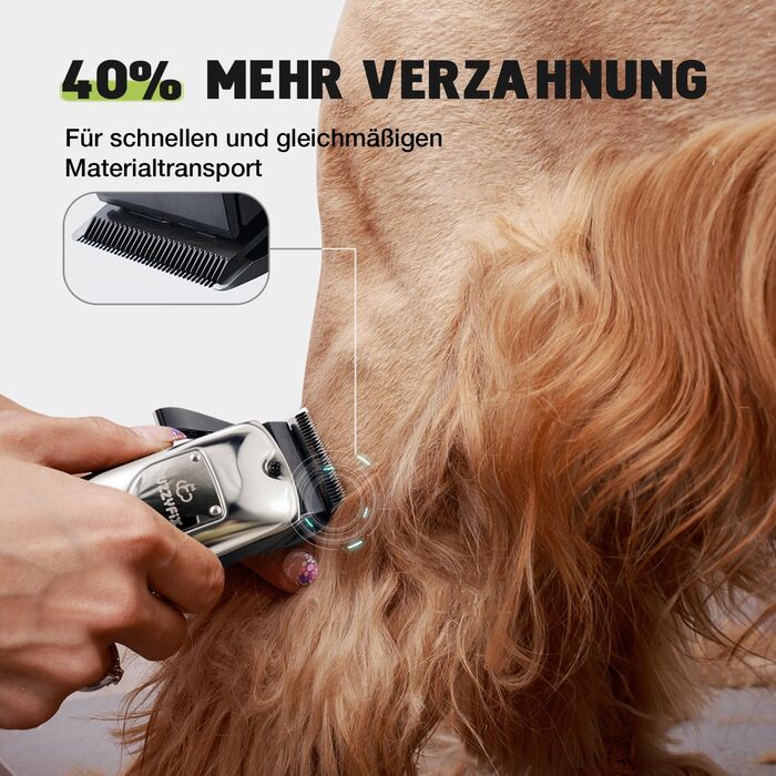 Набір для догляду за шерстю собак 4 в 1: машинка, триммер, точилка для кігтів, срібна