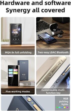 FiiO M21: Hi-Res аудіоплеєр на Android 13 (Snapdragon 680, 4x DAC CS43198, Bluetooth LDAC, чорний)