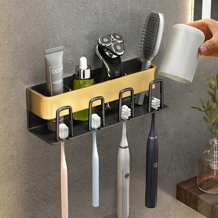 Настінний тримач для зубних щіток на 4 особи