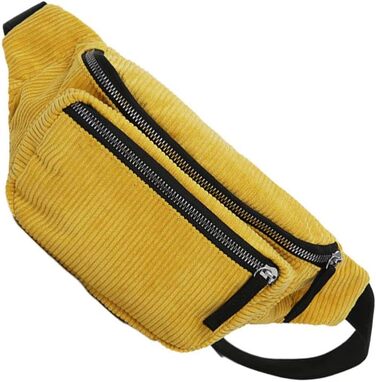 Жіноча бананка VALICLUD (2 шт.) - поясна сумка на талію, сумка через плече, зелена (жовта)