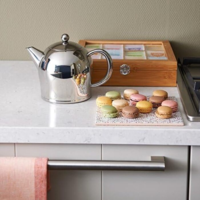 Bredemeijer small, round double-walled teapot 0.5 Liter (Highly polished, 1.0 L)