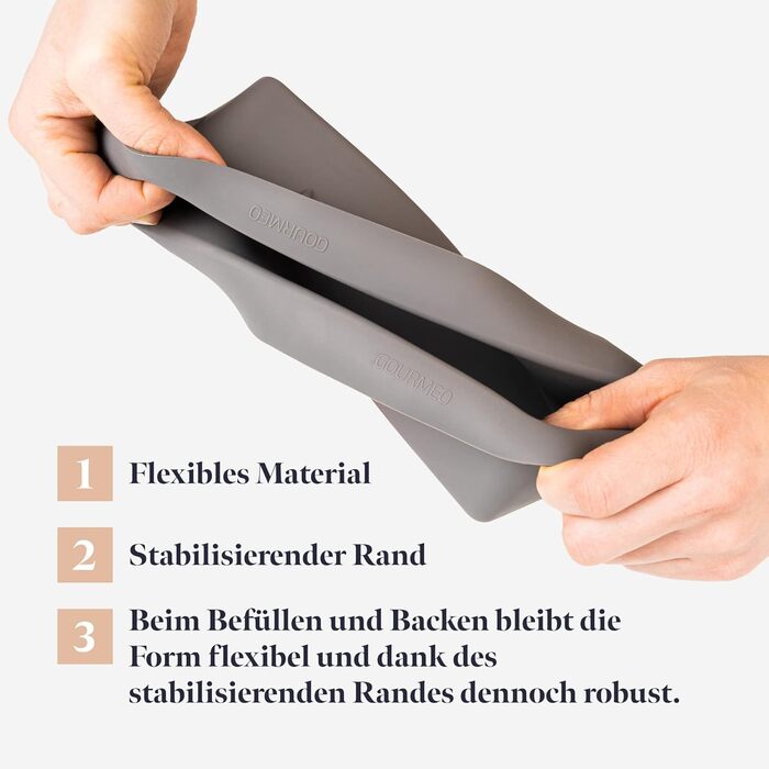Silicone baking mold – for cakes and breads – with non-stick coating, length: 22cm