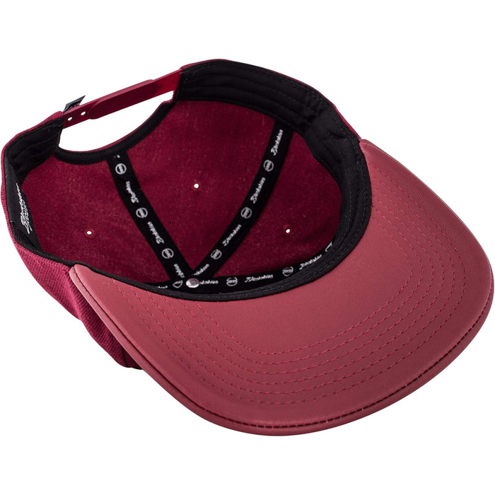 Кепка бейсболка Blackskies® Vanguard Snapback з замком, бордовий колір, чоловіча/жіноча, унісекс, для вулиці, відпочинку, літа, з матеріалу замша/штучна шкіра, один розмір