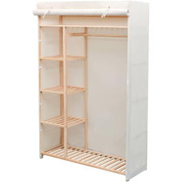 Тканинна шафа для одягу vidaXL 110x40x170 см біла, спальня, вітальня, гардероб, органайзер